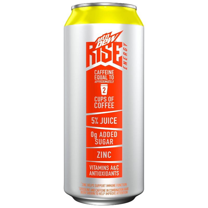 Mountain Dew Rise Orange Breeze Energy Drink - 16 fl oz Can
