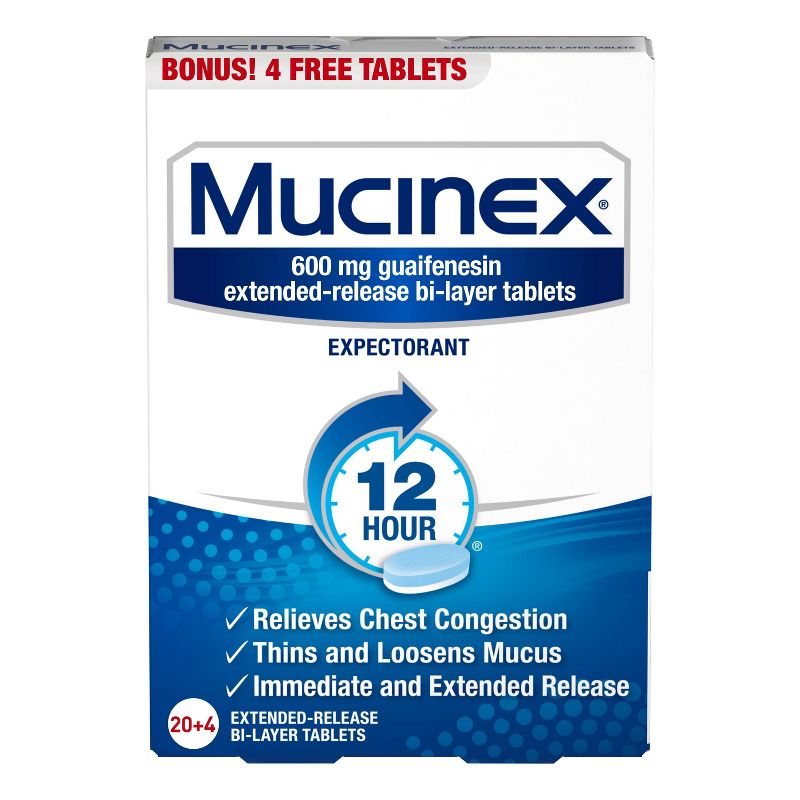 Mucinex Guaifenesin Regular Strength Tablets - 24ct