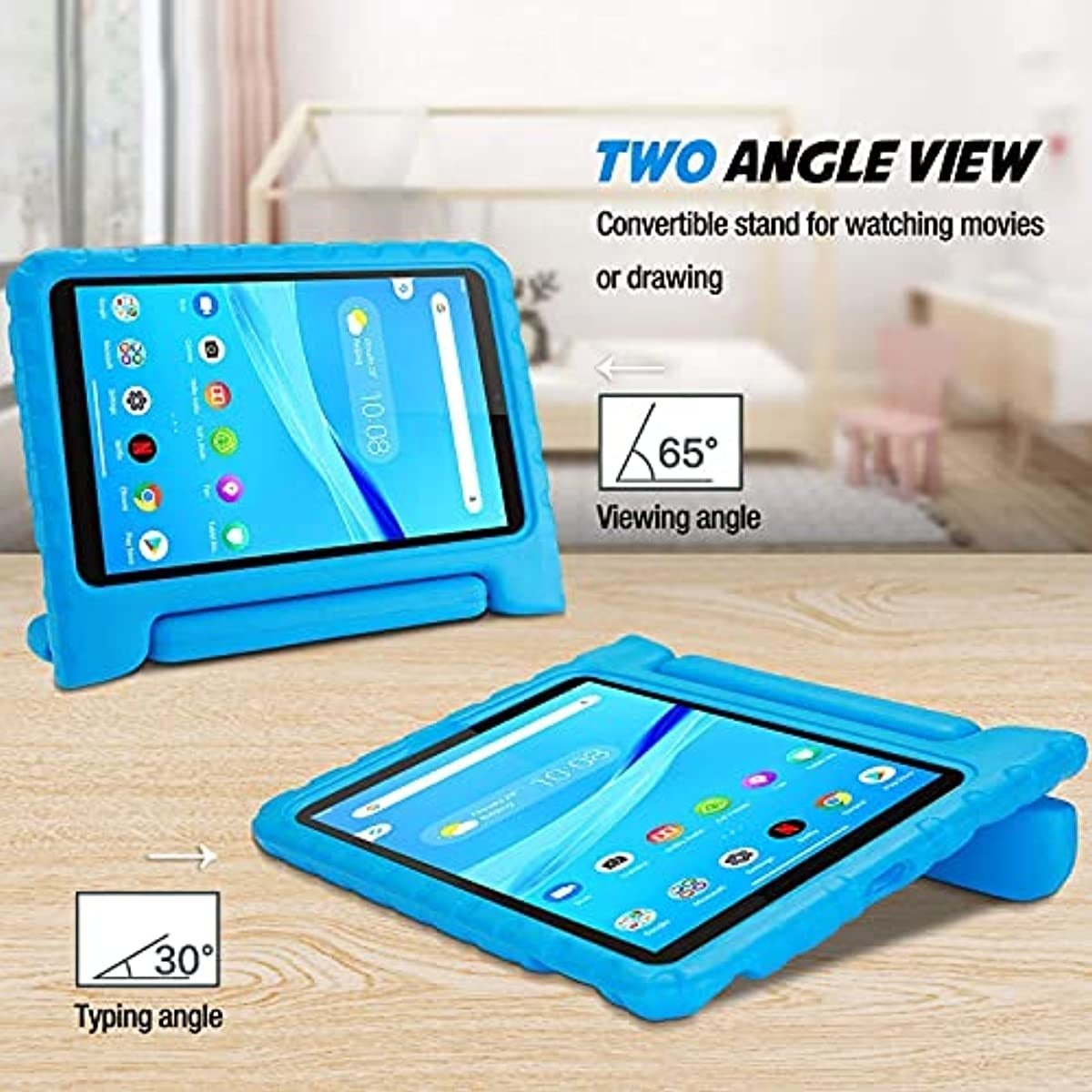 ProCase Kids Case for Lenovo Tab M8 HD/Smart Tab M8 / Tab M8 FHD 2019 Bundle with [2 Pack] ProCase Screen Protector for Lenovo Tab M8 HD/Smart Tab M8 / Tab M8 FHD 2019