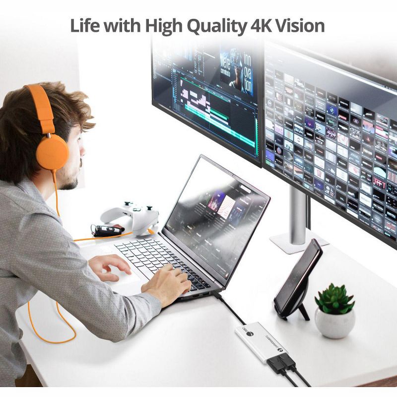 SIIG Thunderbolt 3 to Dual DP 1.2 Adapter - Thunderbolt 3 - External - Mac, PC