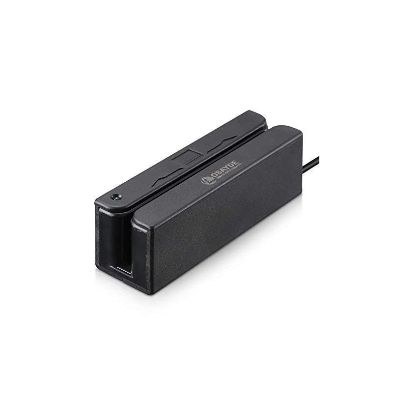 MSR90 90D USB Magnetic Strip Card Swipe Reader 3 Track POS Magstripe Card Reader Mini Swiper Works with WINS amp Mac Plug and Play Black