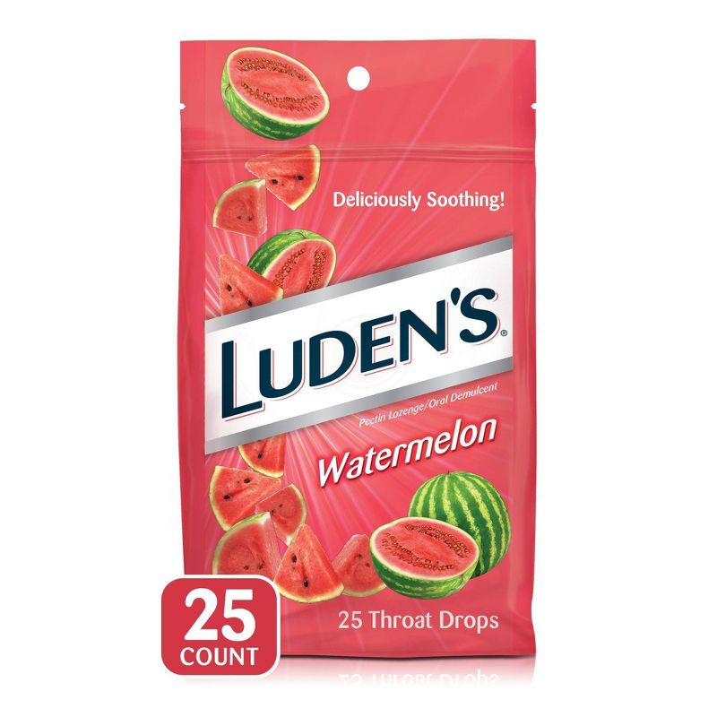 Luden's Soothing Throat Drops for Sore & Irritated Throats - Watermelon - 25ct
