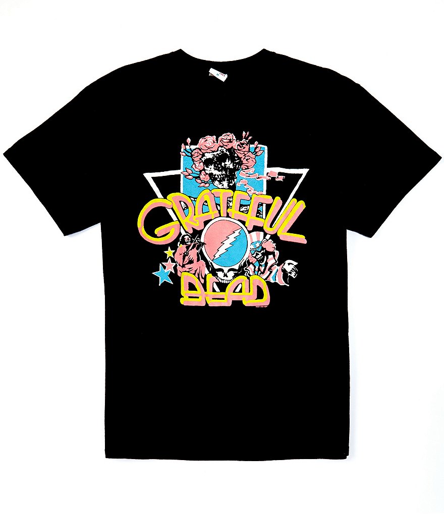 Junk Food Grateful Dead Neon Short-Sleeve Vintage Washed Graphic T-Shirt