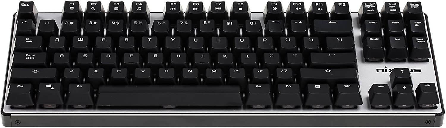 Nixeus Moda v2 Compact Mechanical Switch, Clicky Tactile Bump Feedback Keyboard for Windows & Mac (MK-BL15)