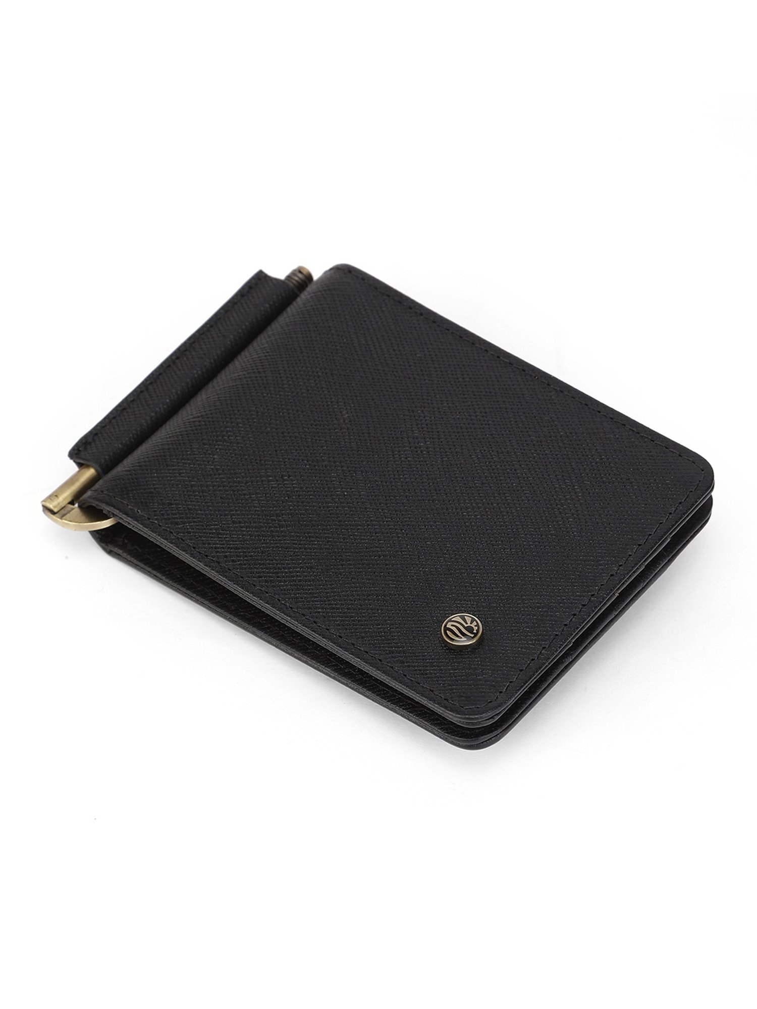 PERQUISITE Black Casual Leather Bi-Fold Wallet for men