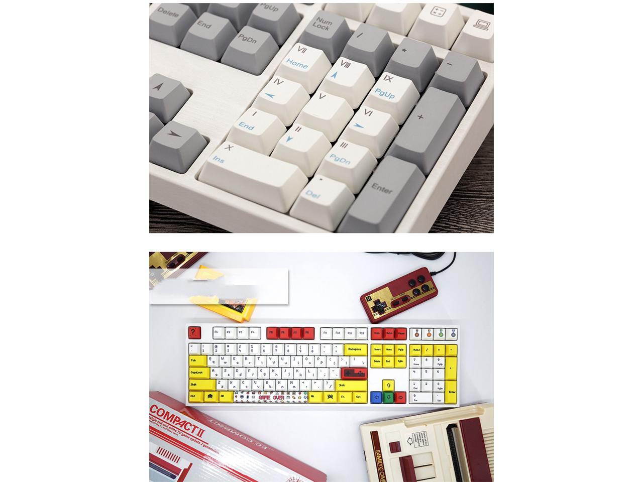 Varmilo Original Height 108Keycaps Set for Mechanical Gaming Keyboard, 1.3mm Thickness-KEYCAPS ONLY( Pixel Theme)