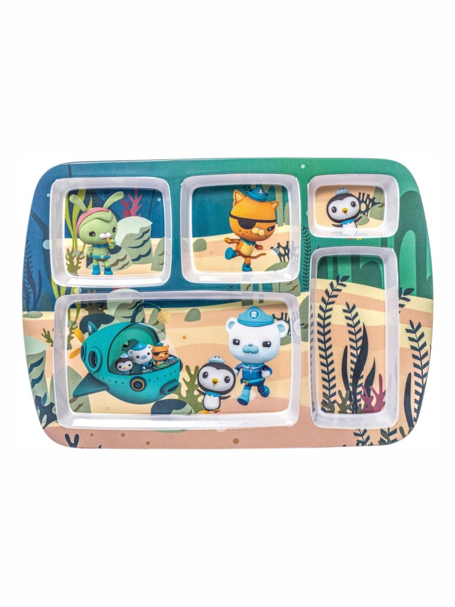 Nestasia Premium Quality Mandala Yellow Spiral Printed Square Shaped Ceramic Plate With Handle