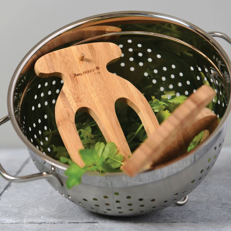 Lipper Bamboo Salad Hands With Knob Handles