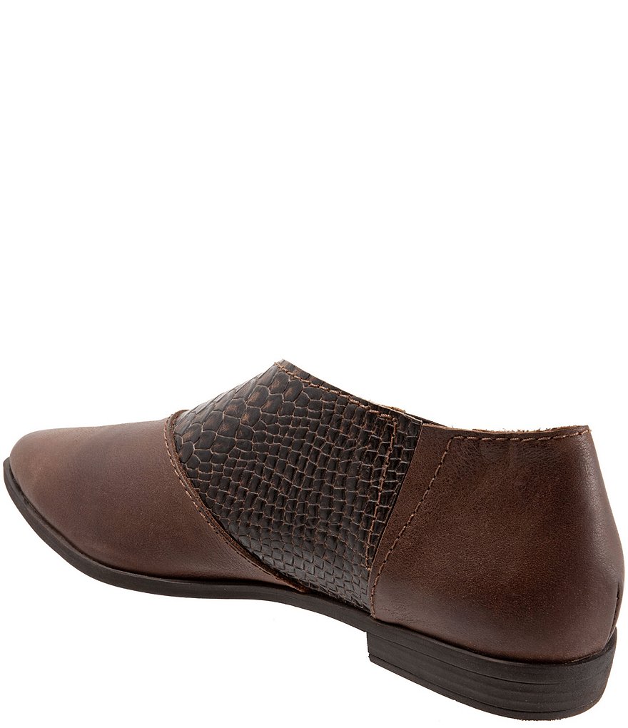 Bueno Blake Snake Embossed Leather Slip-On Flats