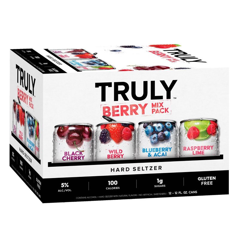 Truly Hard Seltzer Berry Mix Pack - 12pk/12 fl oz Slim Cans