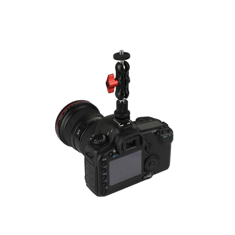 CAMVATE 1/4"-20 Ball Head Extension Arm with Shoe Mount for Camera Monitor/Flashlight