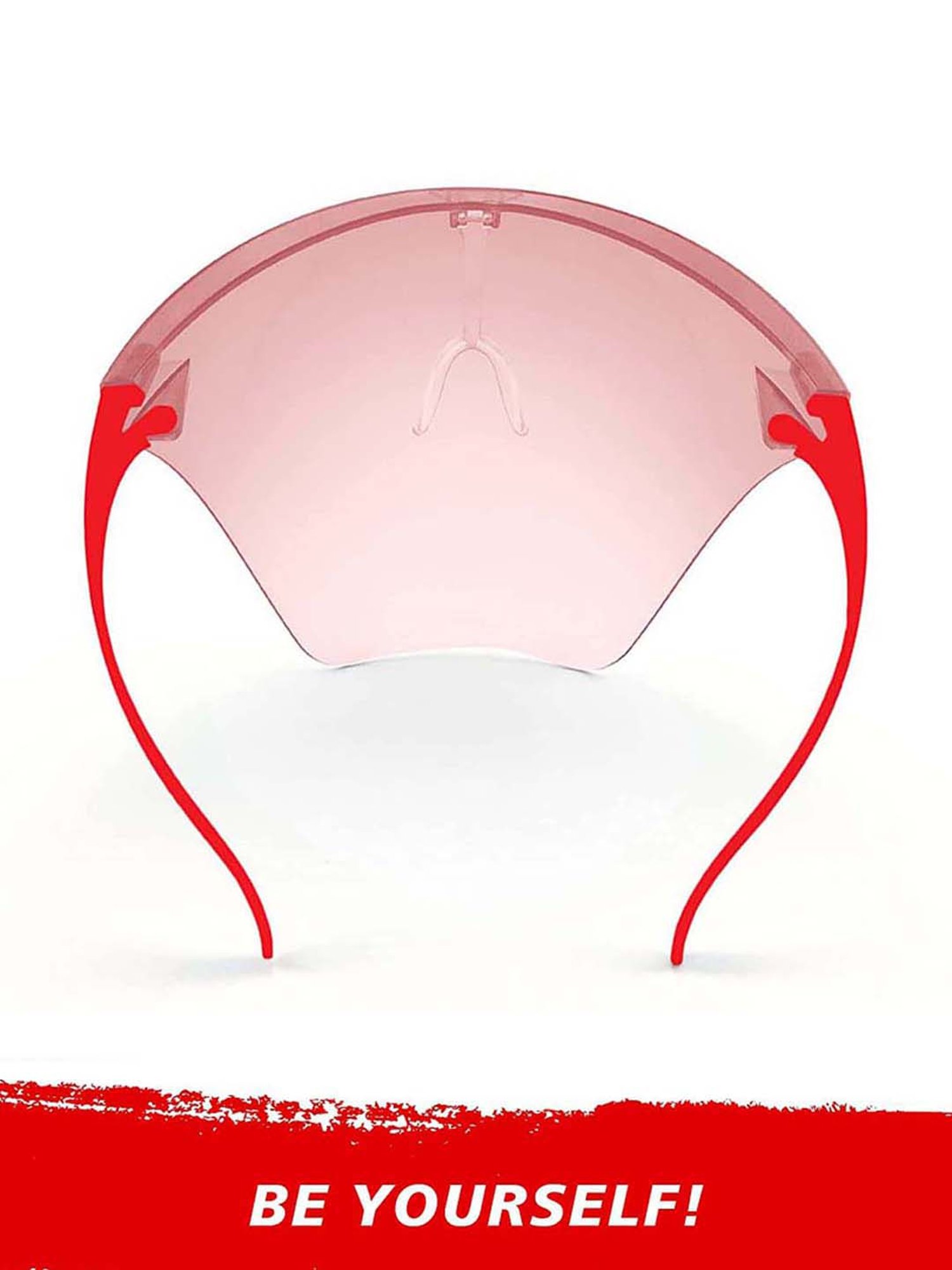 Lee Cooper Pink Goggle-Style Face Shield with 18 Degree Safety Coverage