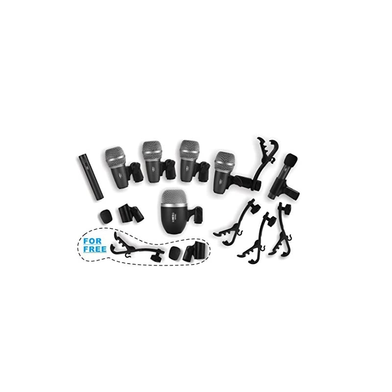 Microphone Kit for Drum and Other Musical Instruments A Whole Set Mic