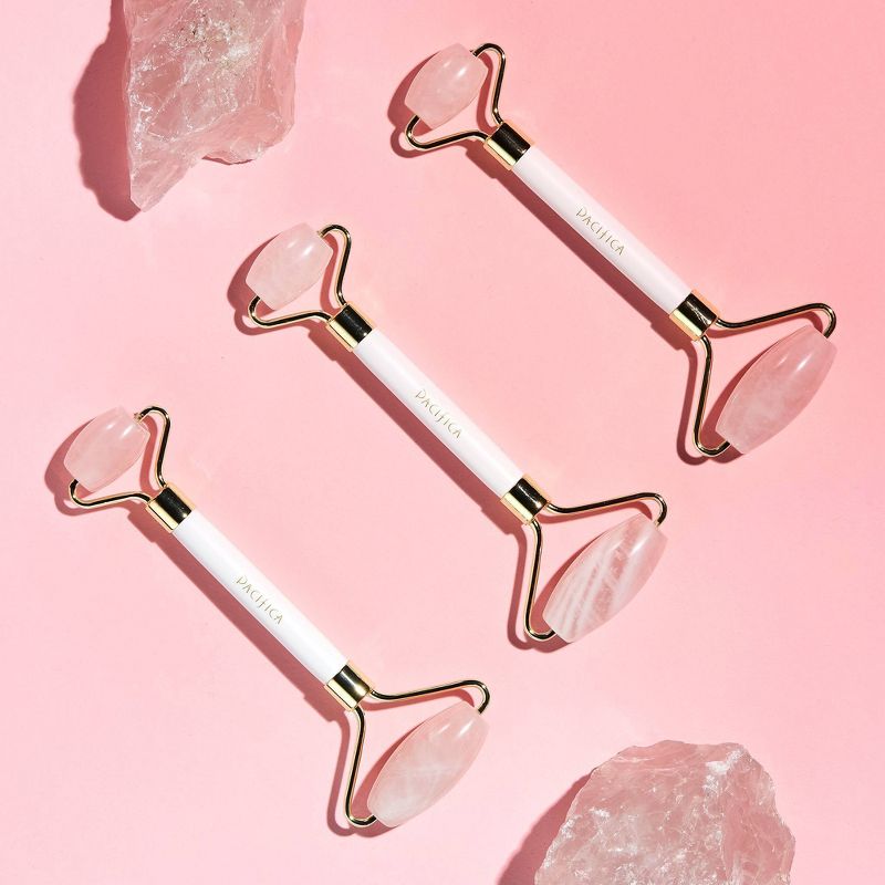 Pacifica Crystal Wand Secret Weapon Rose Quartz Facial Roller - 1ct