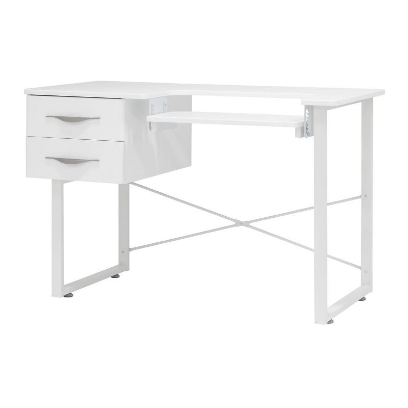 Pro-Line Sewing Table with Two Drawers White - Sew Ready
