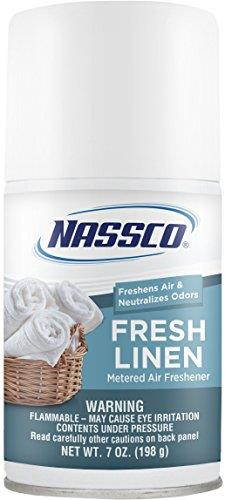 Nassco Metered Air Freshener, Fresh Linen, 7 Ounces, Case of 12