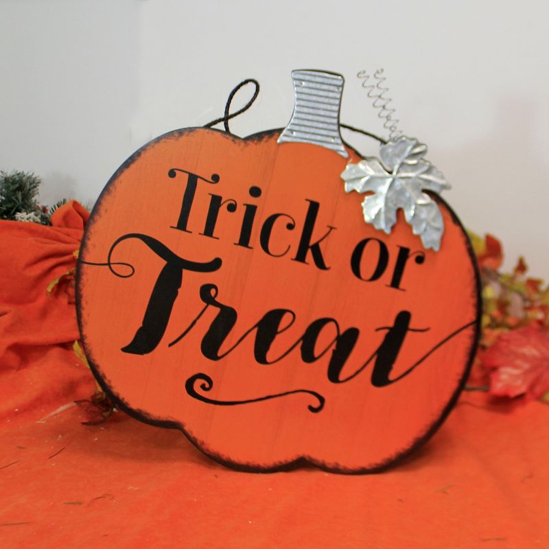 Halloween 16.0" Pumpkin Hanging Sign Reversible  -  Wall Sign Panels
