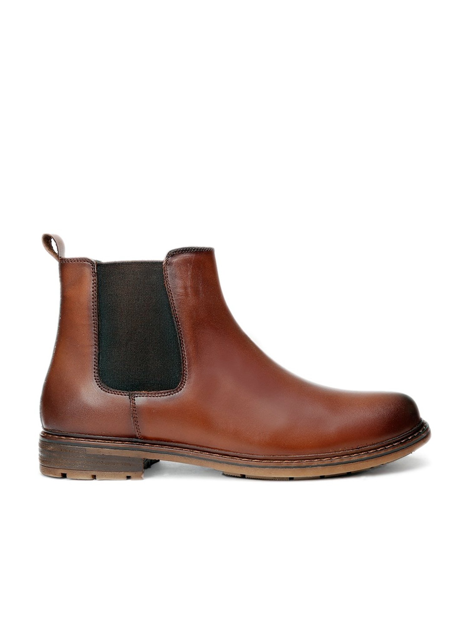 Shences Tan Chelsea Boots