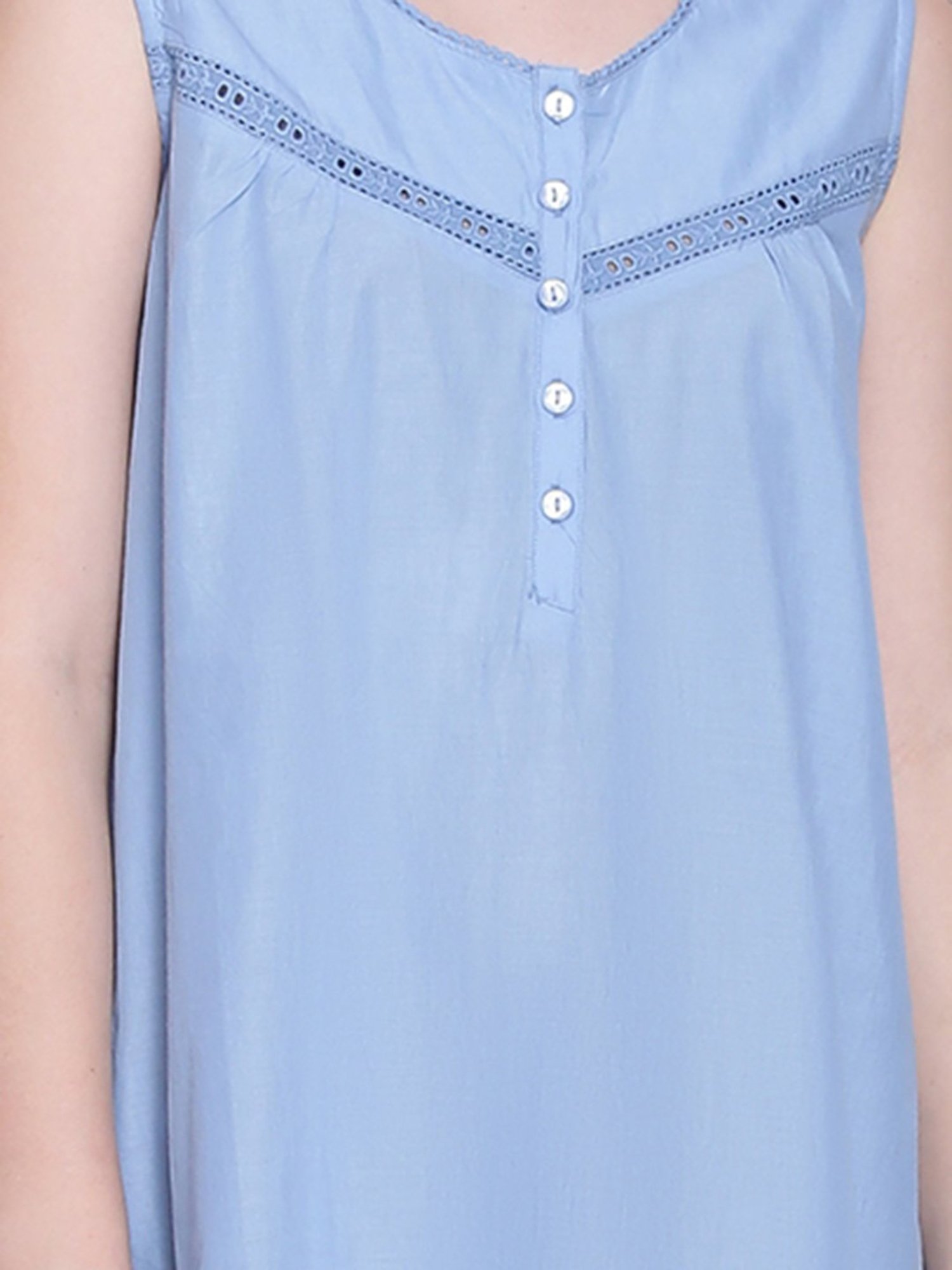 Oxolloxo Blue Cotton Night Dress