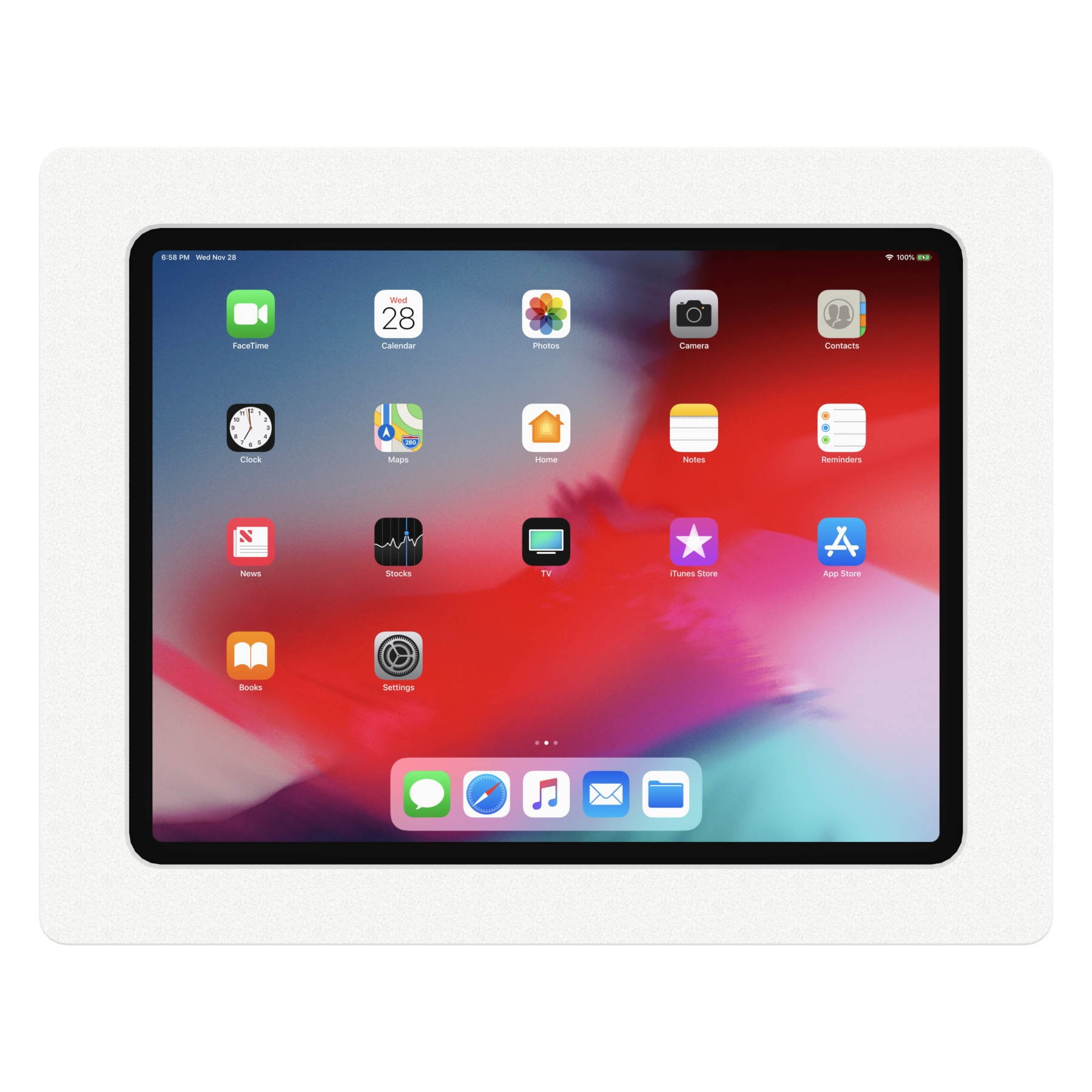 VidaMount White Exposed Rear Camera VESA Enclosure compatible with iPad Pro 12.9" (3rd Gen)