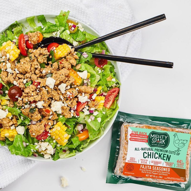 Mighty Spark Fajita Seasoned Ground Chicken - 16oz