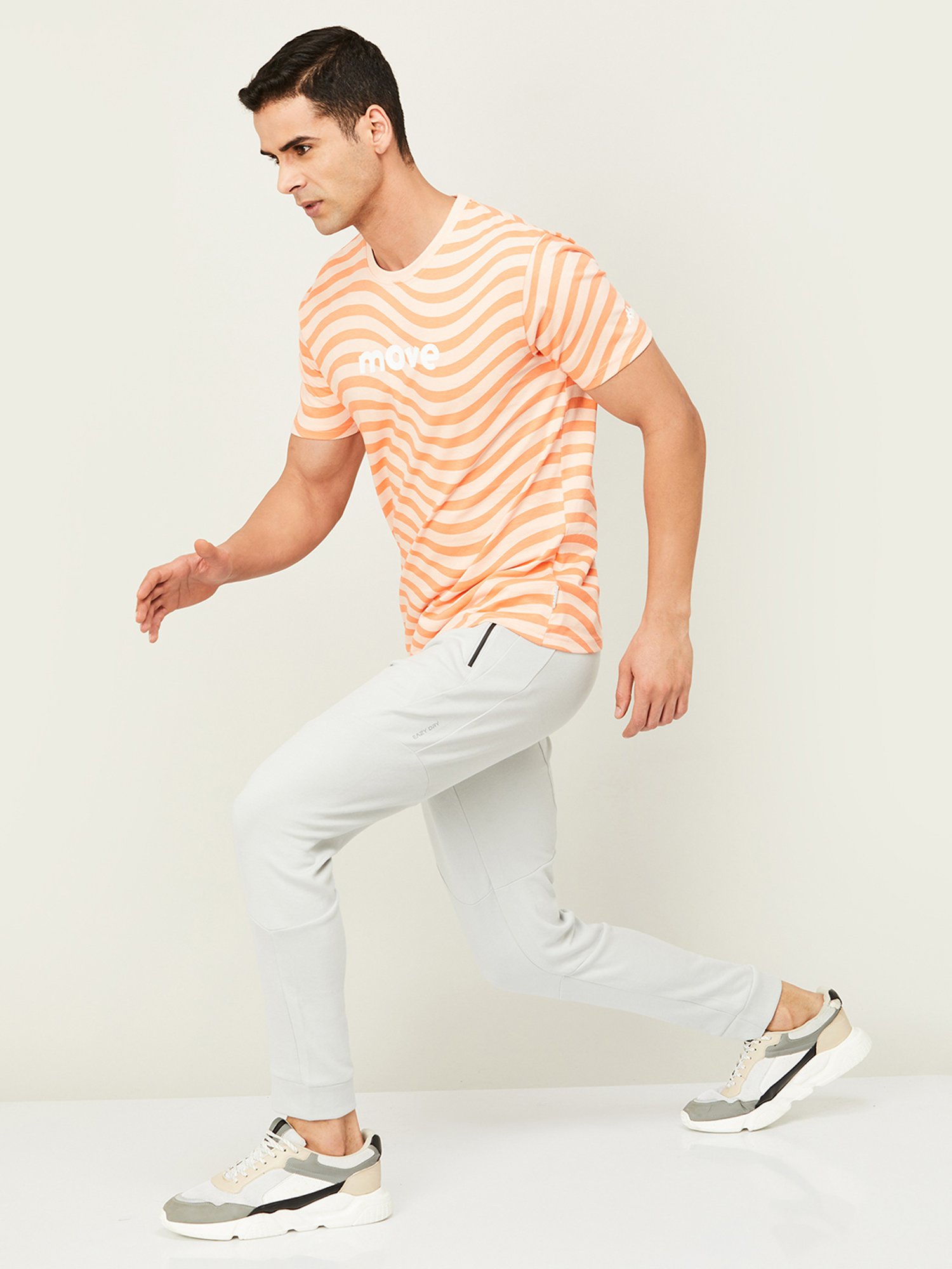 KAPPA Peach Regular Fit Round Neck Sports T-Shirt