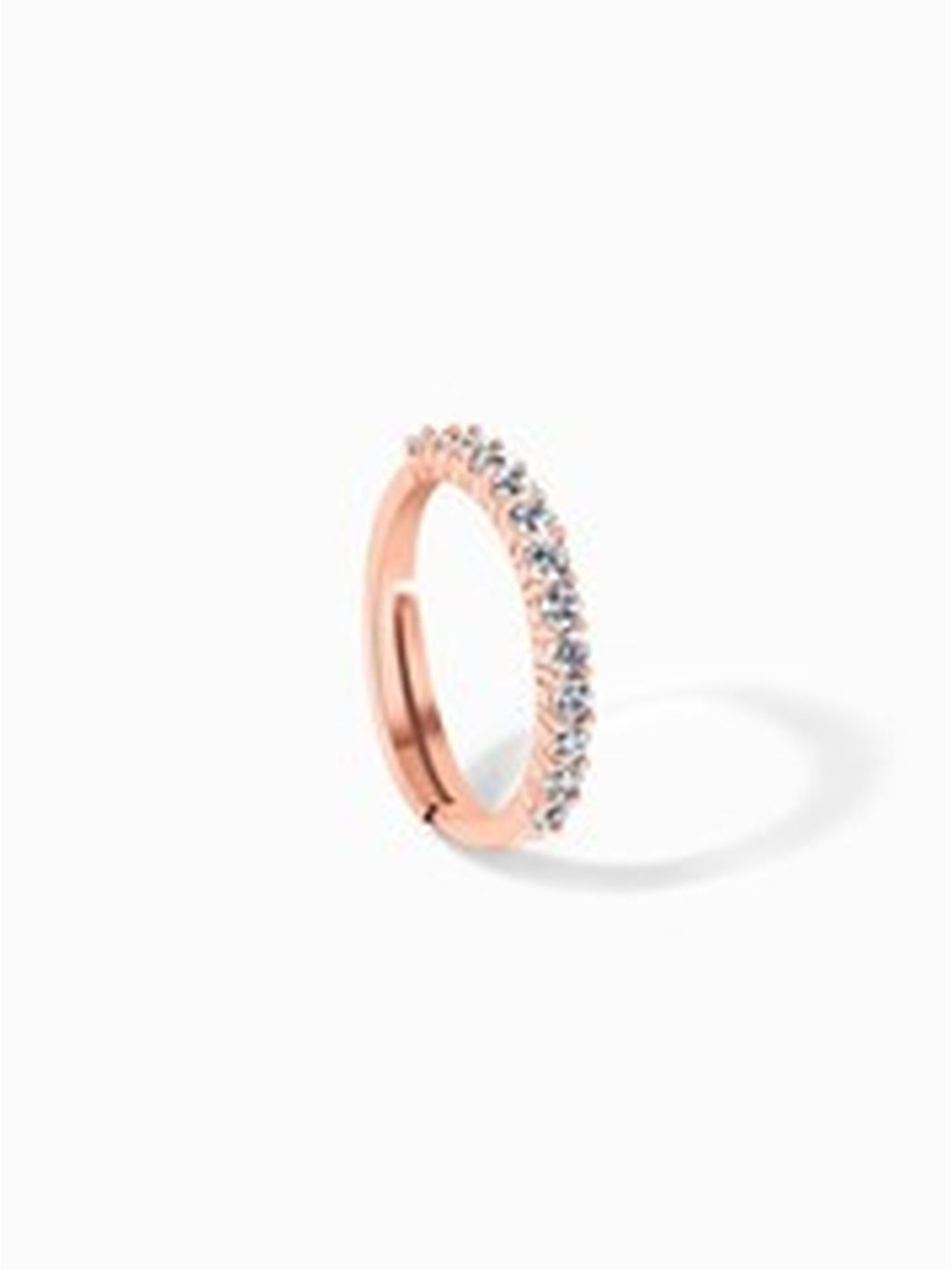 March by FableStreet 92.5 Sterling Silver Rose Gold Half Eternity Ring for Women
