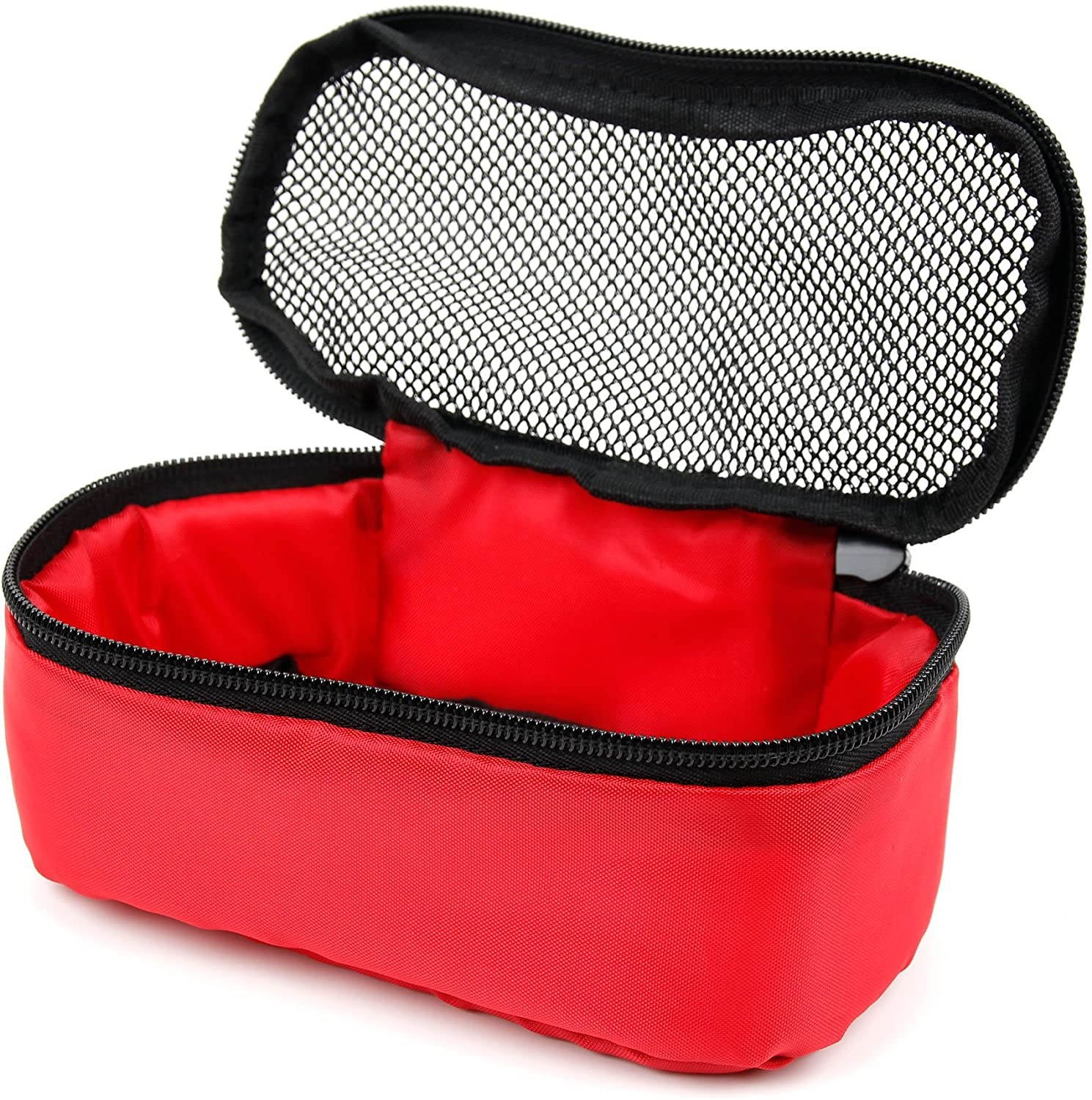 DURAGADGET Padded Black & Red Storage/Carry Case with Adjustable Dividers (Mic NOT Included) - Compatible with Trust Gaming GXT 232 Mantis Streaming PC Gaming Microphone