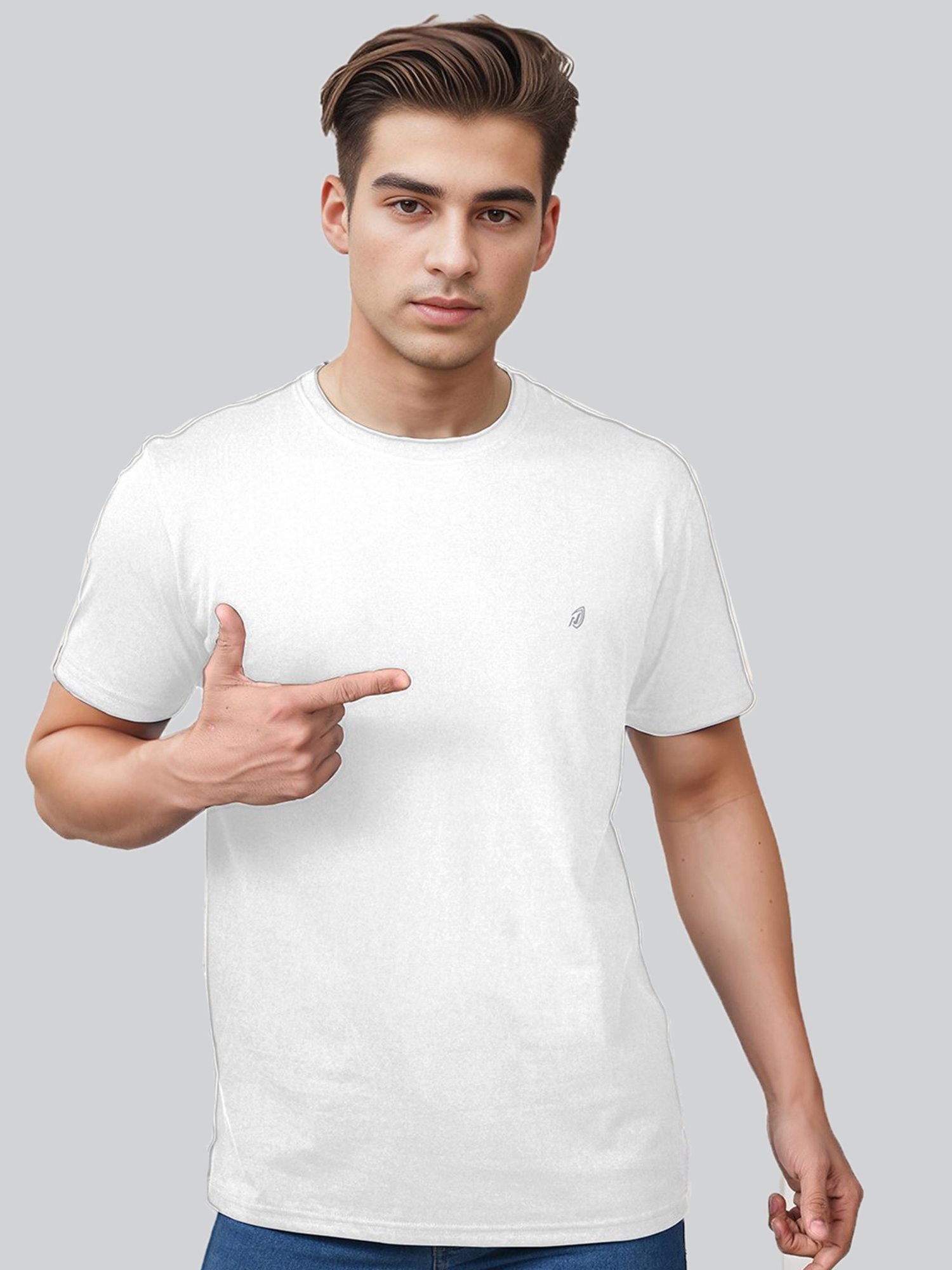 Lux Nitro Maroon & White Regular Fit T-Shirt