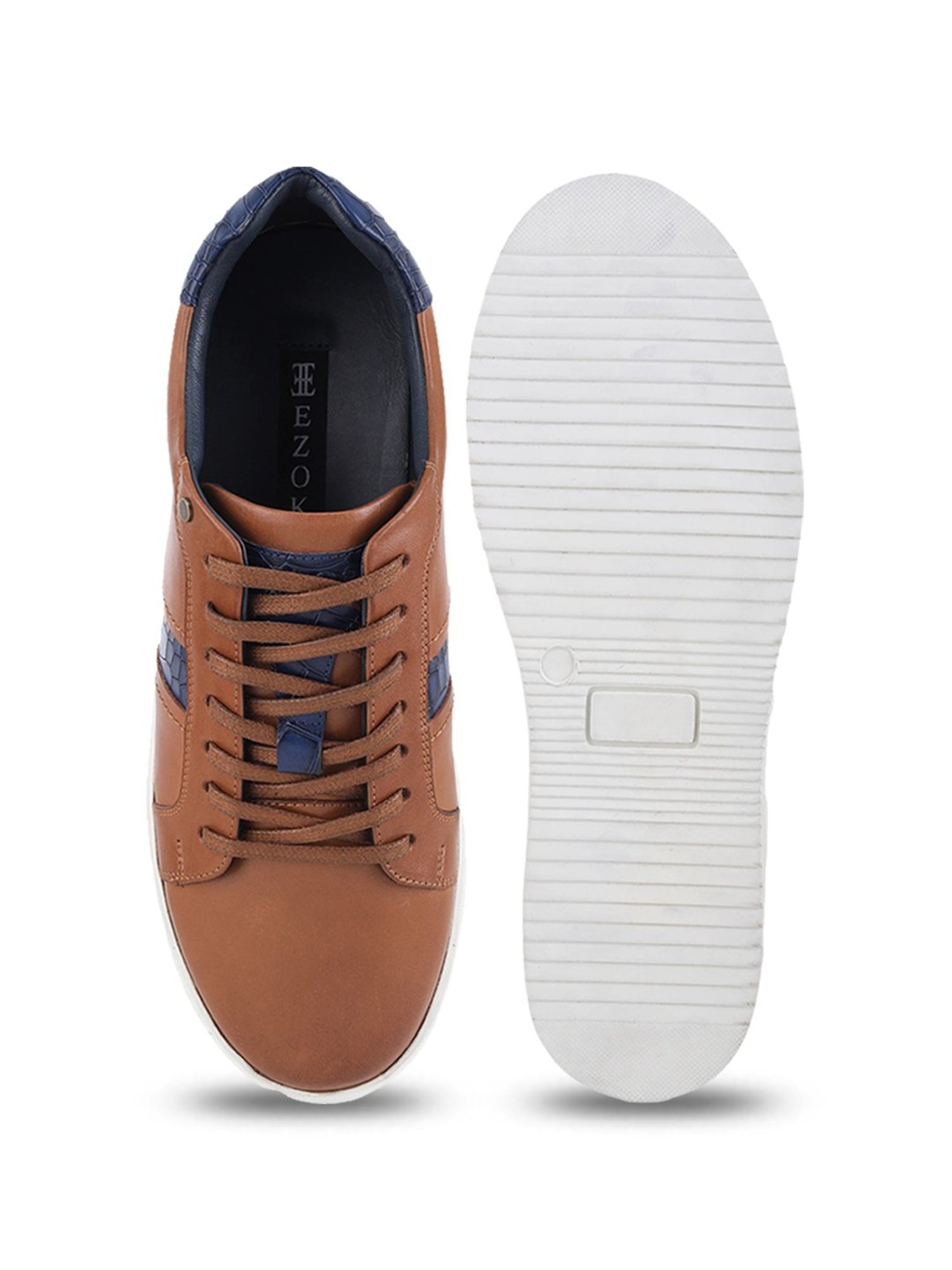 Ezok Men's Tan Casual Sneakers