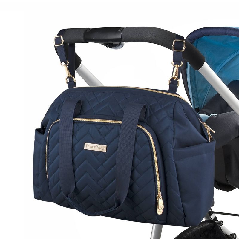 Fisher-Price Quilted Harper Frame Bag - Navy