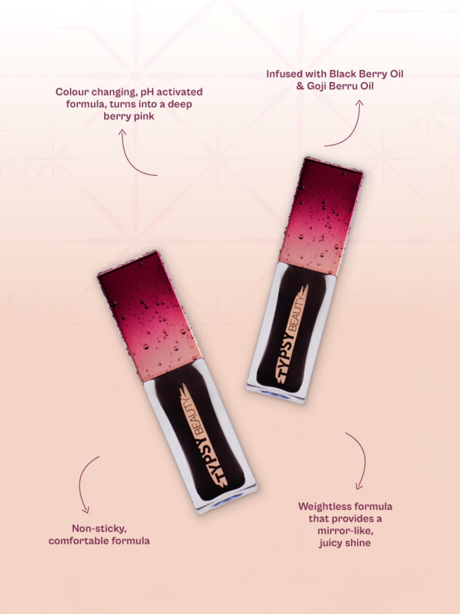 Typsy Beauty Shade Shifter Lip & Cheek Oil Midnight 02 - 6.4 gm