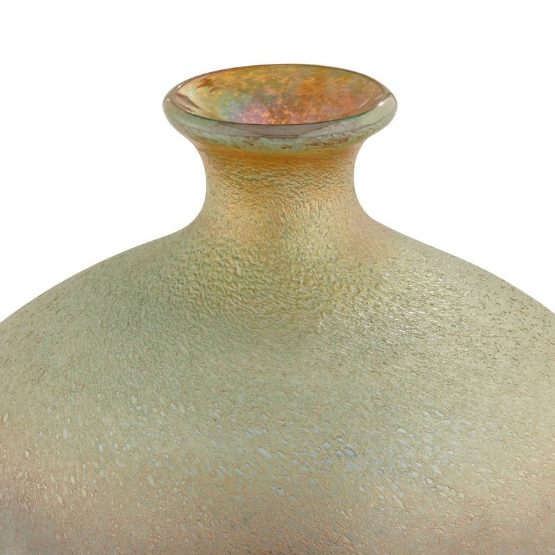 Studio 55D Multi-Tone Blue and Green 9 3/4" High Glass Decorative Vase