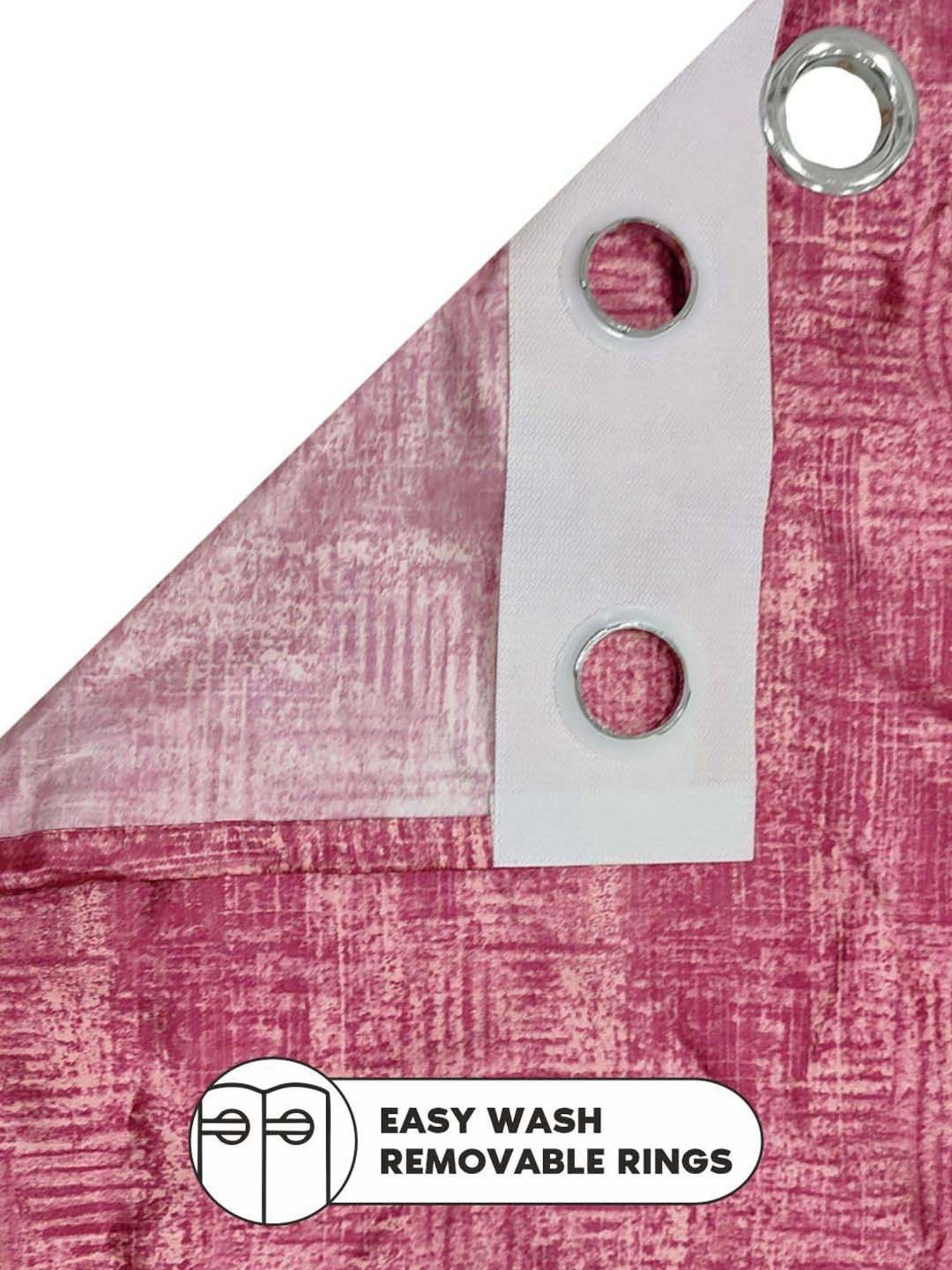 Bianca VILLA C`ESTA Pink Faux Silk 5 Ft. Window Curtain