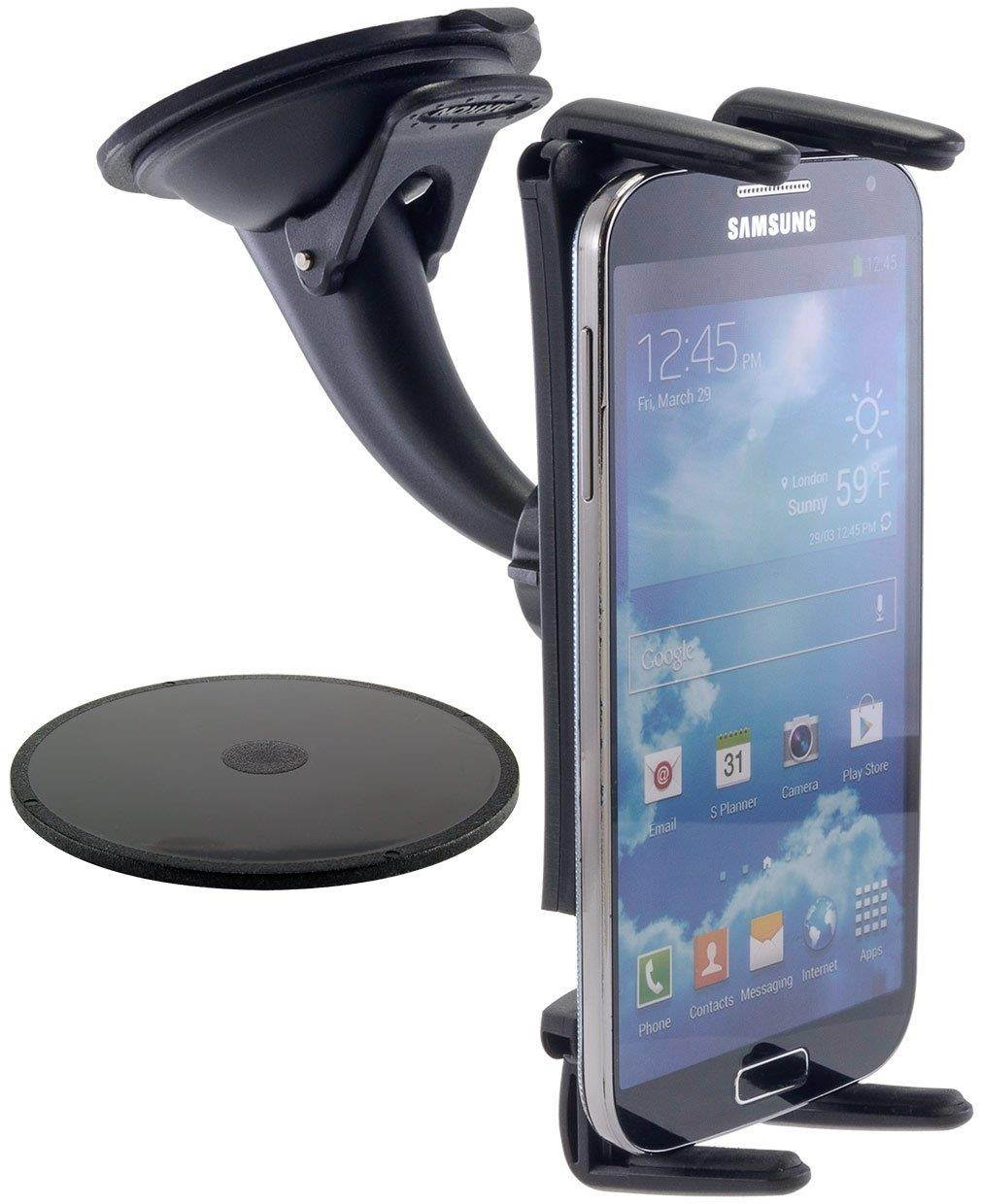 Arkon Windshield or Dash Phone and Midsize Tablet Car Mount for iPhone 7 6S 6 Plus 7 6S 6 Retail Black