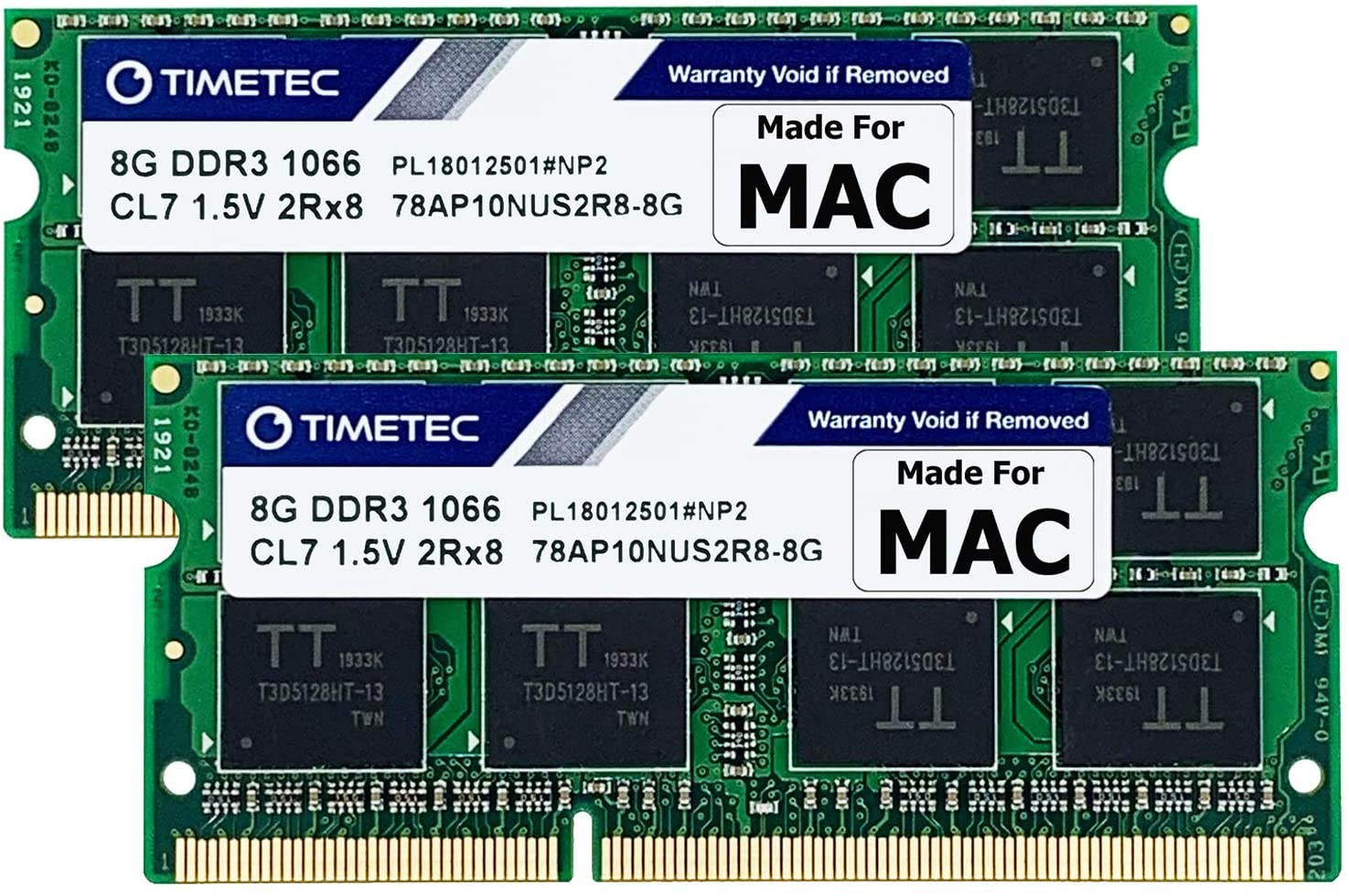 Timetec Hynix IC 4GB DDR3 1066MHz PC3-8500 Unbuffered Non-ECC 1.5V CL7 2Rx8 Dual Rank 204 Pin SODIMM Memory RAM Module Upgrade (4GB)