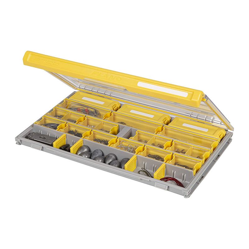 Plano PLASE400 Edge Waterproof Rust Resistant Stackable Universal Tackle Box Storage Organizer with Compartment Dividers for Fishing Terminal