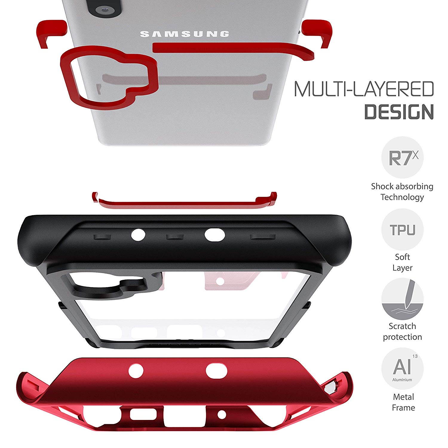 Moshi Vitros Clear Case for iPhone 11 - For Apple iPhone 11 Smartphone - Clear, Raven Black - High Gloss