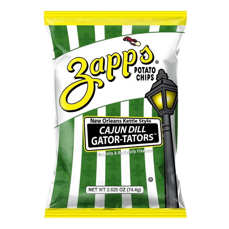 Zapp's Cajun Dill Gator - Tators Kettle Style Potato Chips 2.62oz