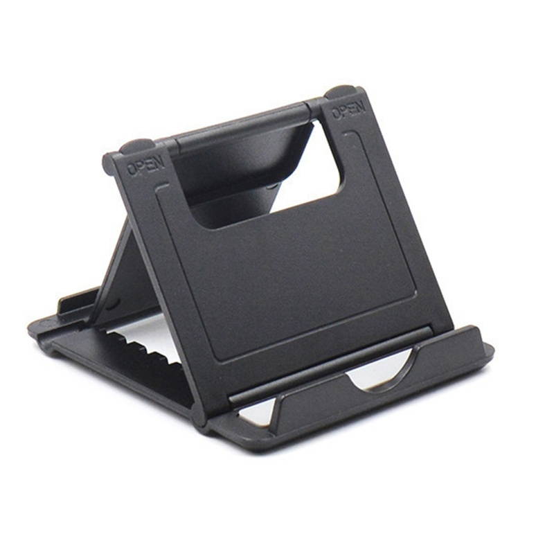 Tablet Stand Desktop Support Portable Double Folding Stand Suitable for iPhone iPad Samsung Huawei Tablet Stand Black