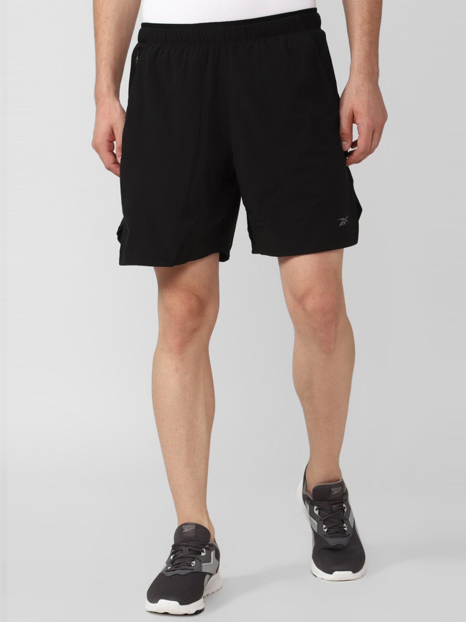 Reebok Black Regular Fit Sports Shorts