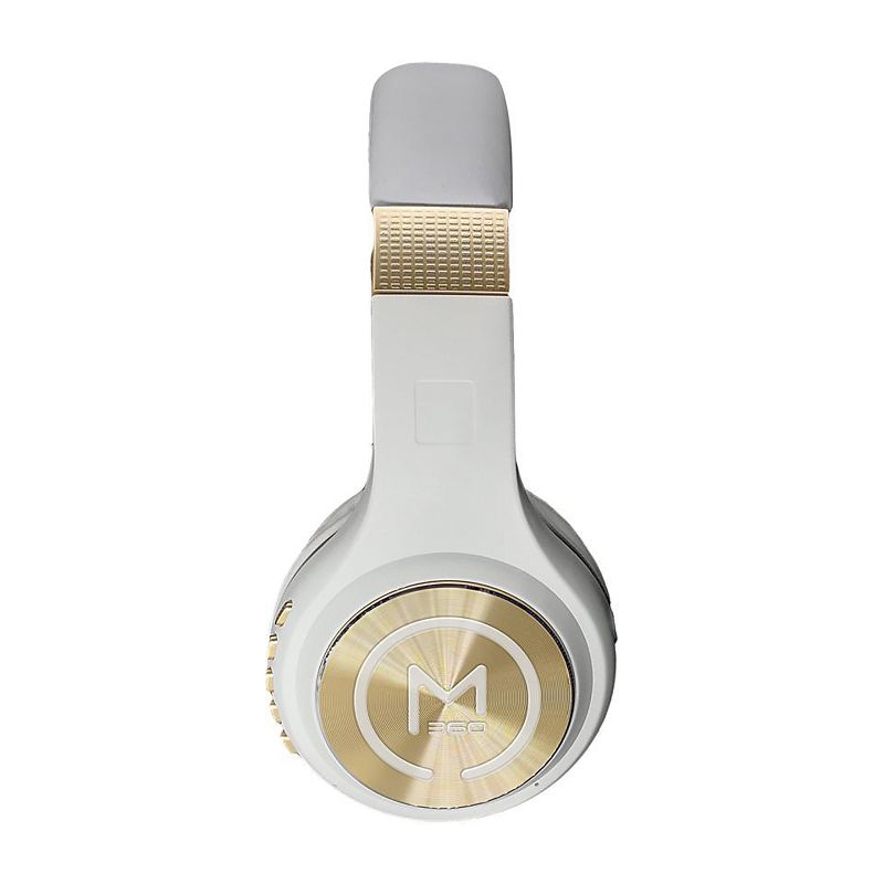 Morpheus 360 HP5500W Wireless Stereo Bluetooth Headphones, White with Gold Accents