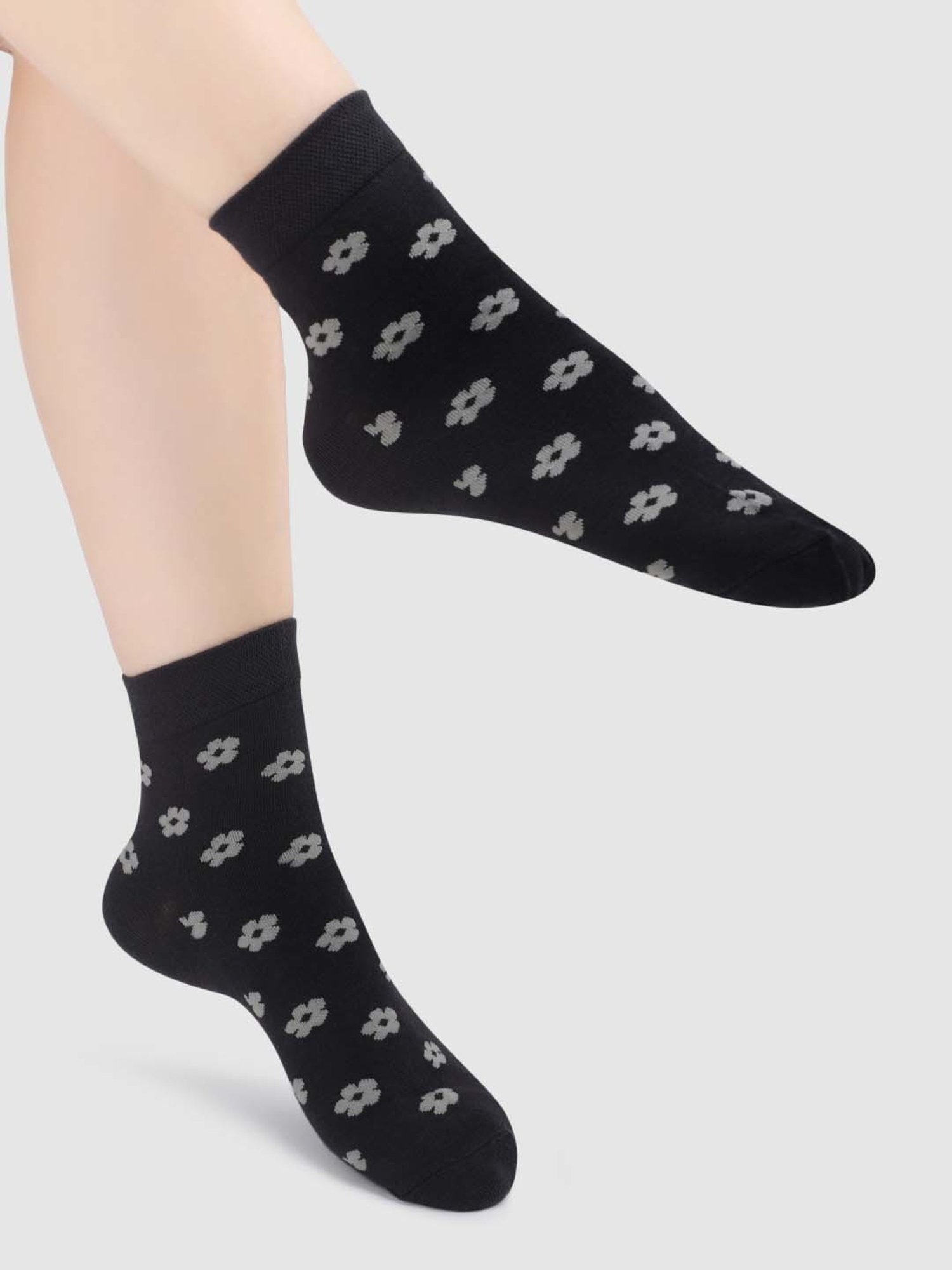 Women's 3pk Sheer Dot and Opaque Trouser Socks - A New Day™ Black 4-10