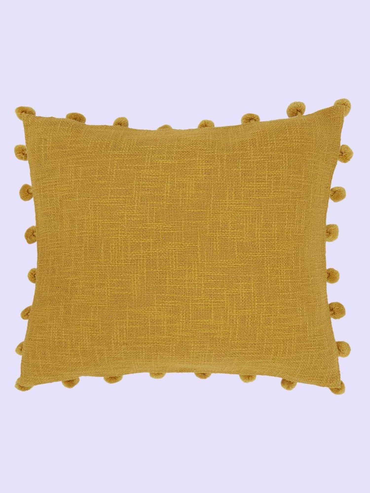 Living Scapes by Pantaloons Yellow Cotton Cushion Cover