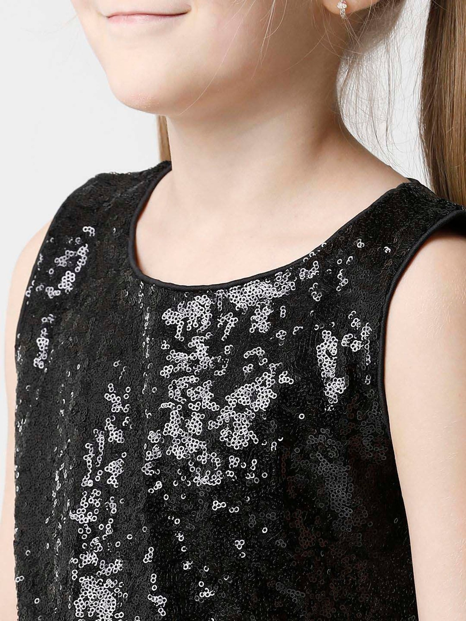 Kate & Oscar Kids Black Embellished Dress