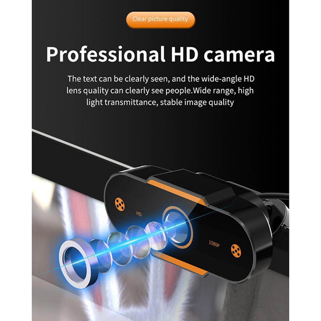 Full HD USB Webcam 2K Auto Focus web camera super wide-angle range with Microphone for PC
