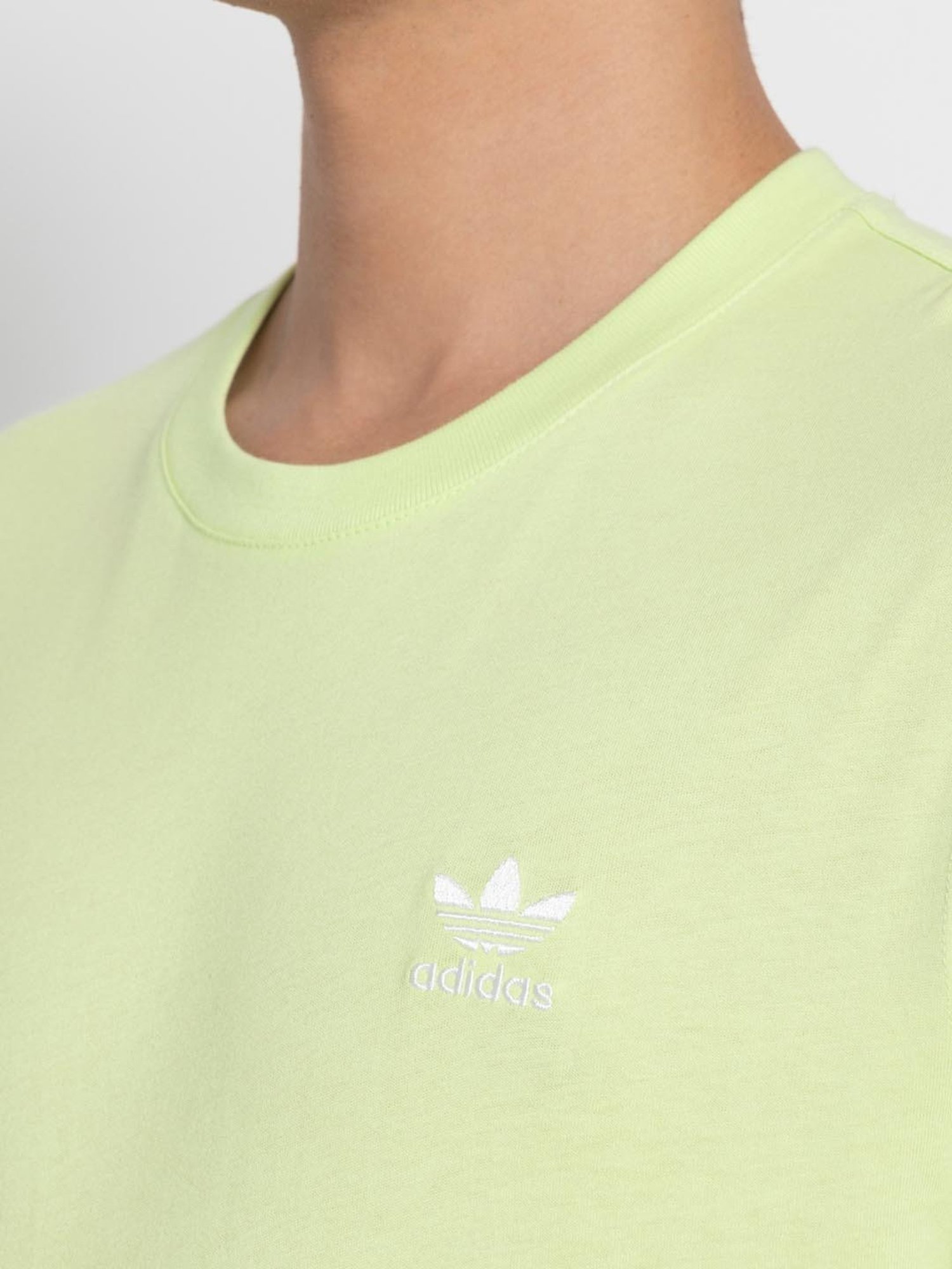 Adidas Originals Essentials Light Green Regular Fit Crew T-Shirt