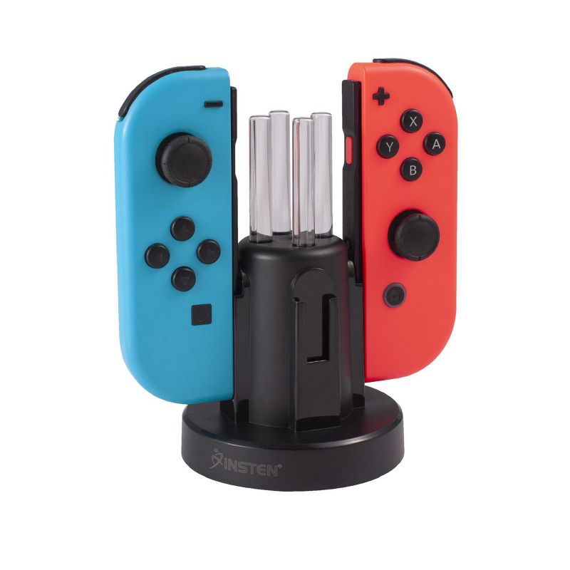 Insten Charging Station For Nintendo Switch Joycon Controller, with LED Light Bar Indicator, USB Joy-Con Charger Dock Stand