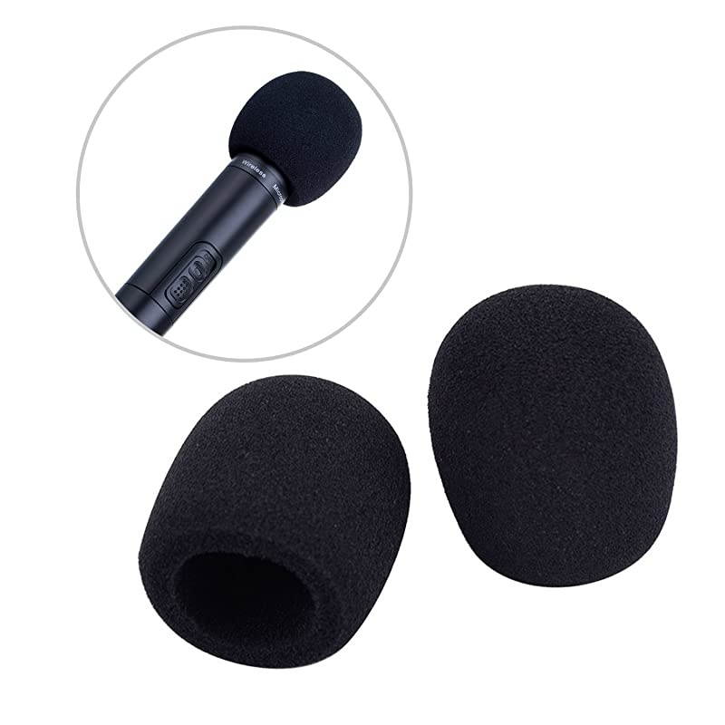 10 Pack Foam Mic Cover Handheld Microphone Windscreen Black