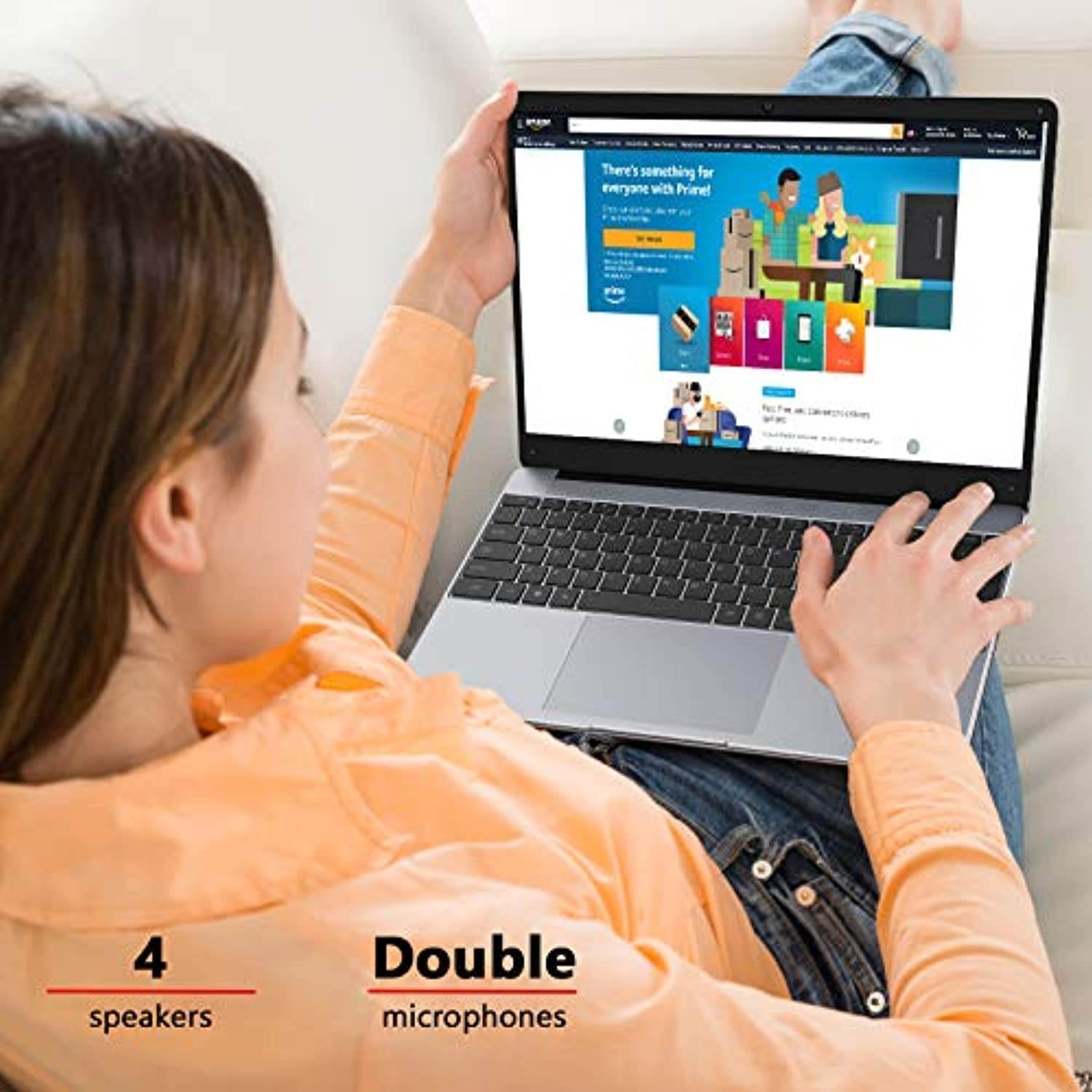 CHUWI HeroBook Plus 15.6 inch Windows 10 Laptop, 1080P Laptop Computer with Intel J4125 and 12GB RAM / 256GB SSD, Support RJ45 Gigabit Ethernet, BT5.1, Dual WiFi